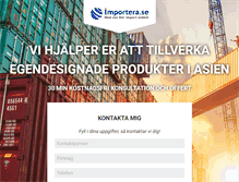 Tablet Screenshot of importera.se